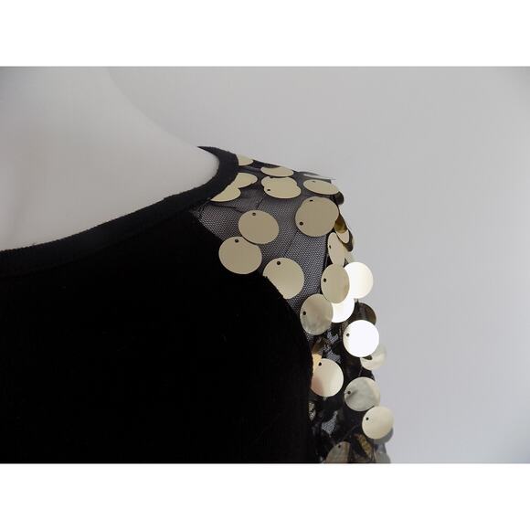 Love For Humanity Couture black knit top gold discs size Medium NWT - Picture 7 of 10